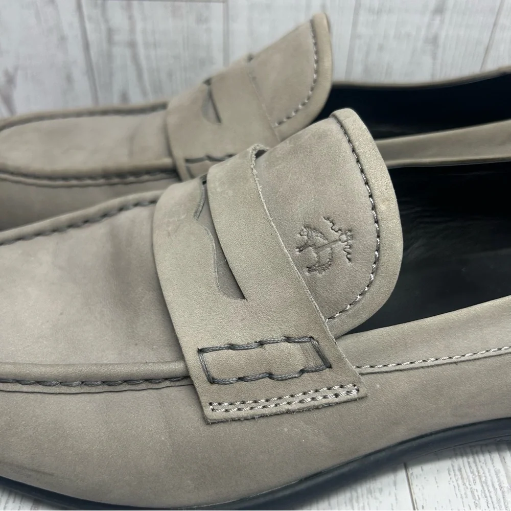 Brooks Brothers Size 8.5 Gray/Taupe Penny Loafers Suede Flats